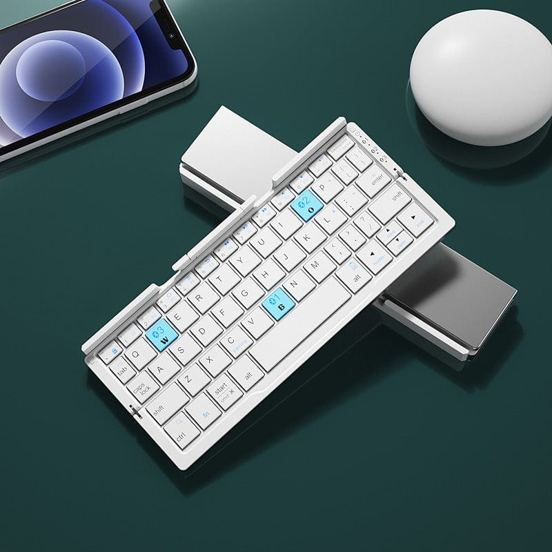 myhomenow.ch Büro White / USB Tragbare drahtlose Bluetooth-Falttastatur