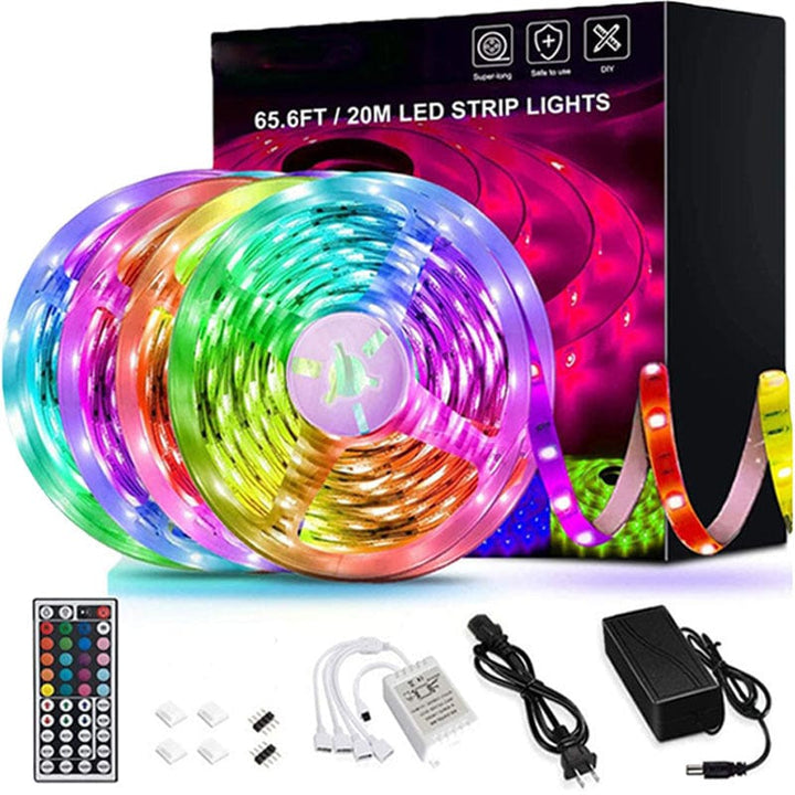 myhomenow.ch Elektronik 20m44 keys / AU LED Streifen Lichter Lampe 5050 RGB Flexible Band Diode 5M Controller Room Decor TV Computer Hintergrundbeleuchtung Dekoration Weihnachten