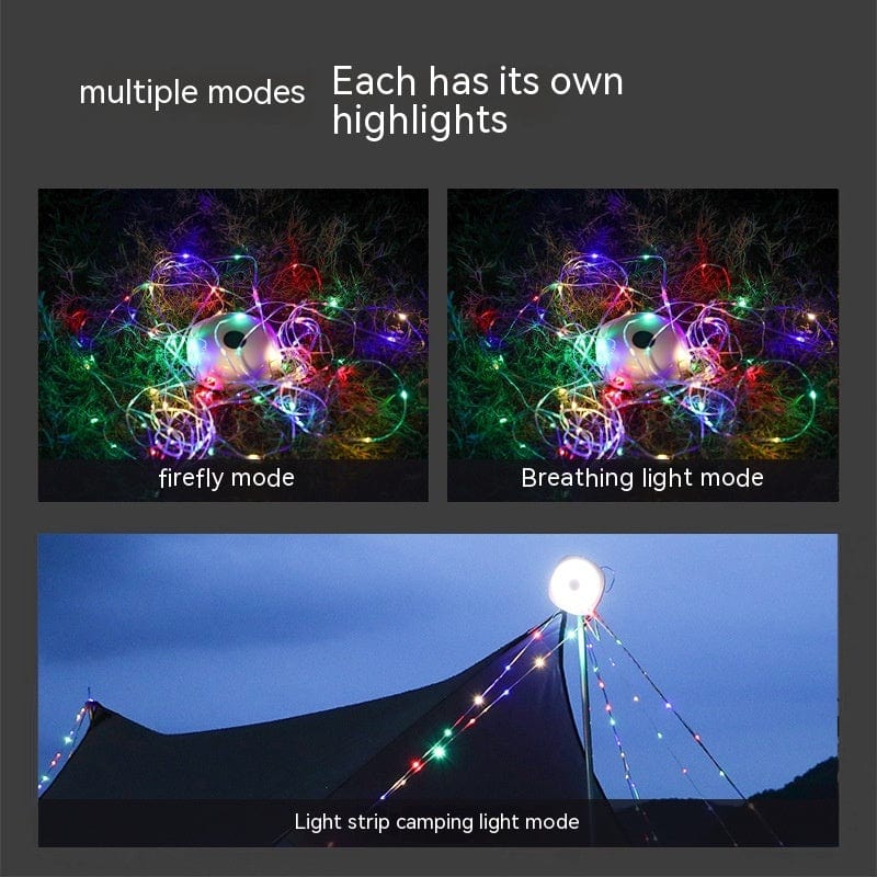 myhomenow.ch Elektronik LED Christmas Festival Charging Outdoor Camping Tent Canopy String