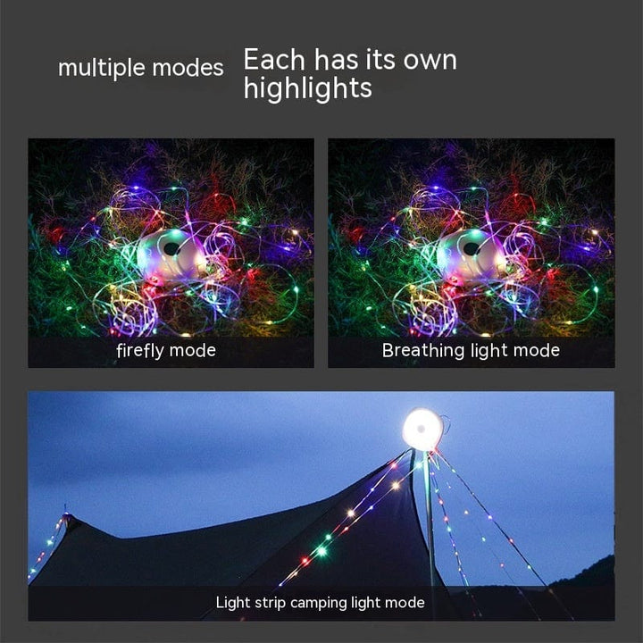 myhomenow.ch Elektronik LED Christmas Festival Charging Outdoor Camping Tent Canopy String