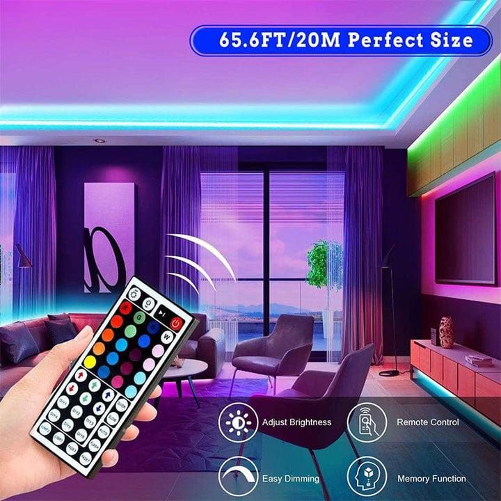 myhomenow.ch Elektronik LED Streifen Lichter Lampe 5050 RGB Flexible Band Diode 5M Controller Room Decor TV Computer Hintergrundbeleuchtung Dekoration Weihnachten