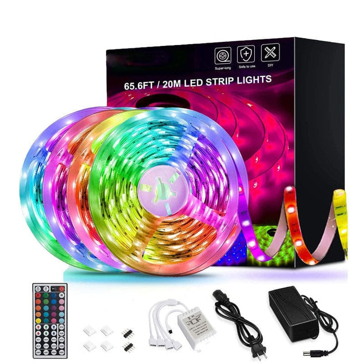 myhomenow.ch Elektronik LED Streifen Lichter Lampe 5050 RGB Flexible Band Diode 5M Controller Room Decor TV Computer Hintergrundbeleuchtung Dekoration Weihnachten