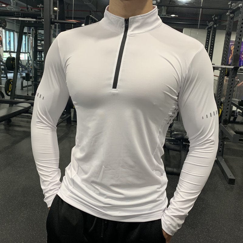 myhomenow.ch Für Ihn Weiss / 2XL Fitness Langarmshirt