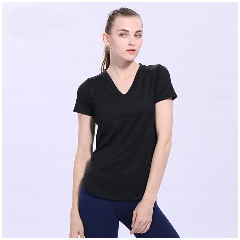 myhomenow.ch Für Sie Yoga T-shirt Sport Woman Slim Short Sleeve