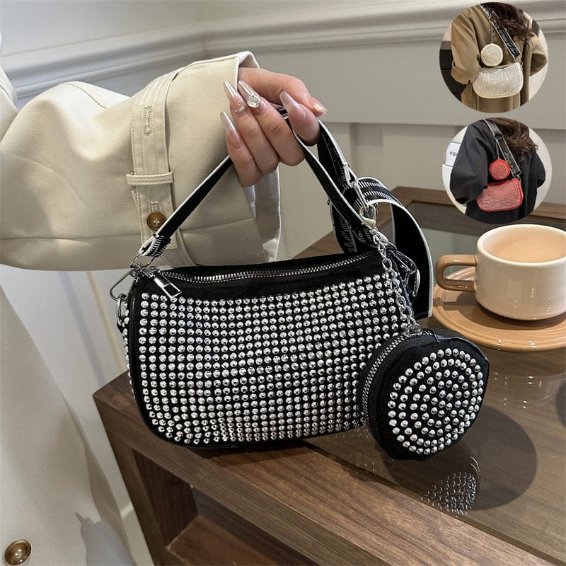 myhomenow.ch Für Sie Rhinestone Shoulder Bag With Small Purse Fashion Party Underarm Crossbody Bag For Women Luxury Designer Bags