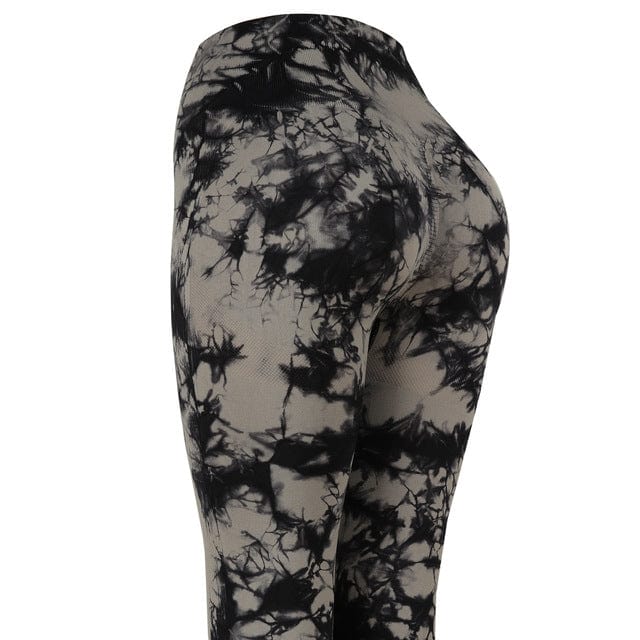 myhomenow.ch Für Sie Batik Grau / L Nahtlose Workout-Leggings