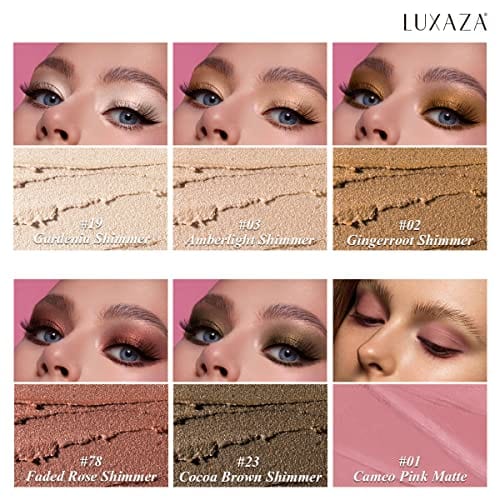 myhomenow.ch Für Sie Black LUXAZA 6PCS Shimmer Neutral Brown Eyeshadow Stick Makeup Set