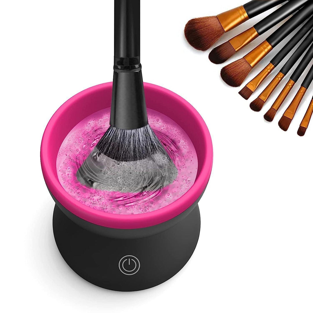 myhomenow.ch Für Sie Black Rose Red Electric Makeup Brush Cleaner Machine Portable Automatic USB Cosmetic Brush Cleaner Tools For All Size Beauty Makeup Brushes Set