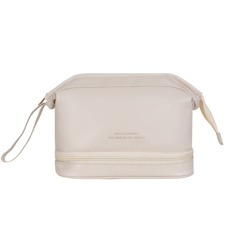 myhomenow.ch Für Sie Double layer white Travel Cosmetic Bag Large Capacity Multifunction Travel Cosmetic Bag Women Toiletries Organizer Female Storage Make Up Case Tool