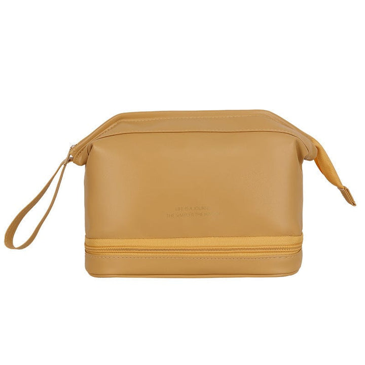 myhomenow.ch Für Sie Double layer yellow Travel Cosmetic Bag Large Capacity Multifunction Travel Cosmetic Bag Women Toiletries Organizer Female Storage Make Up Case Tool
