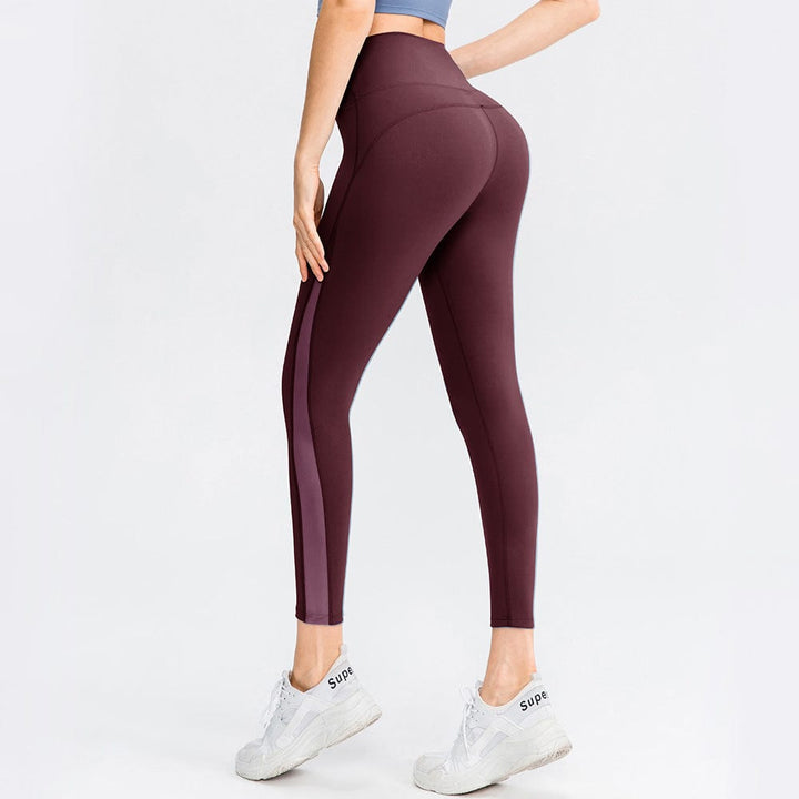 myhomenow.ch Für Sie Dunkelrot / XL Po Lifting Workout Leggings