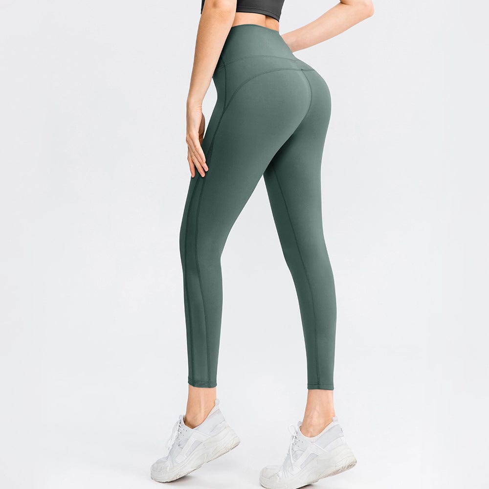 myhomenow.ch Für Sie Grau-Grün / XL Po Lifting Workout Leggings