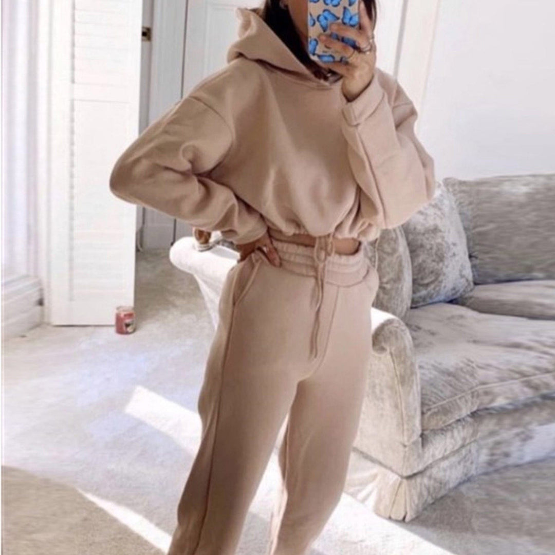 myhomenow.ch Für Sie Khaki / L Jogging Suits For Women 2 Piece Sweatsuits Tracksuits Sexy Long Sleeve HoodieCasual Fitness Sportswear