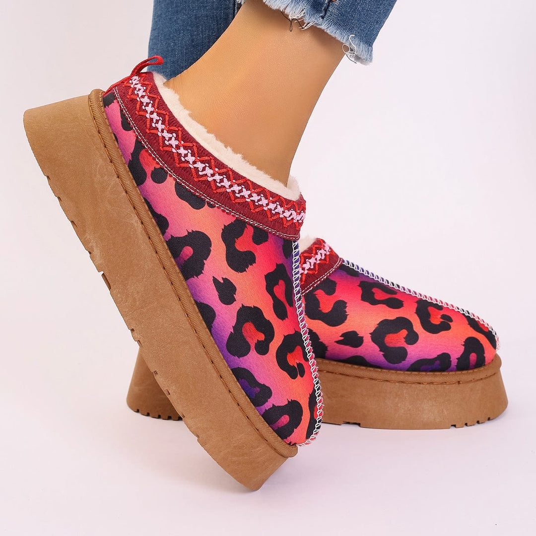 myhomenow.ch Für Sie Leopard / 36 Warme Ankle Boots mit Muster