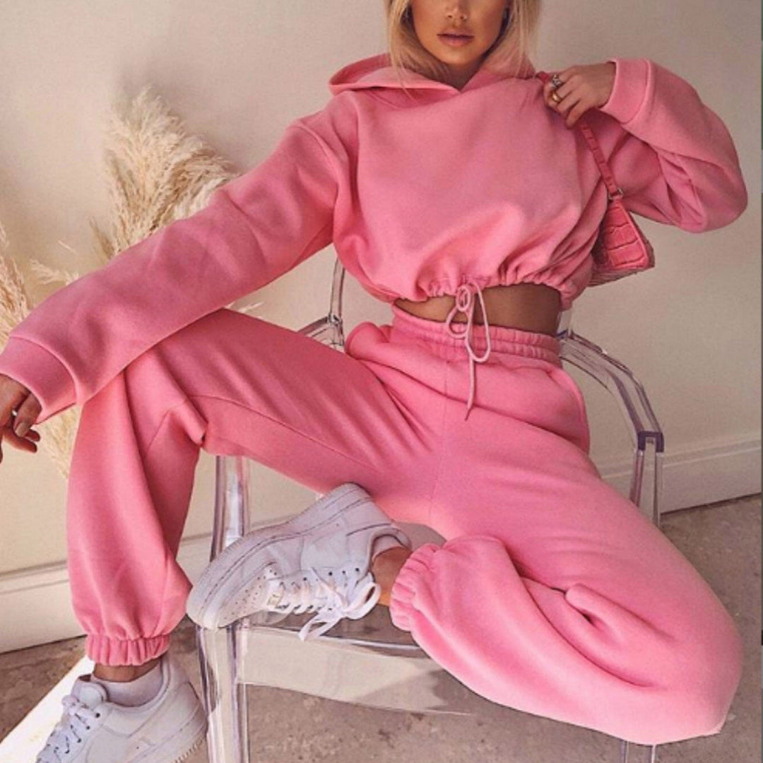 myhomenow.ch Für Sie Pink / L Jogging Suits For Women 2 Piece Sweatsuits Tracksuits Sexy Long Sleeve HoodieCasual Fitness Sportswear