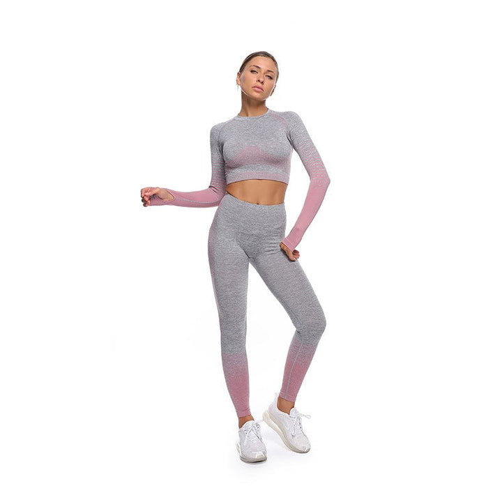 myhomenow.ch Für Sie Pinkset / L Seamless knitted yoga wear