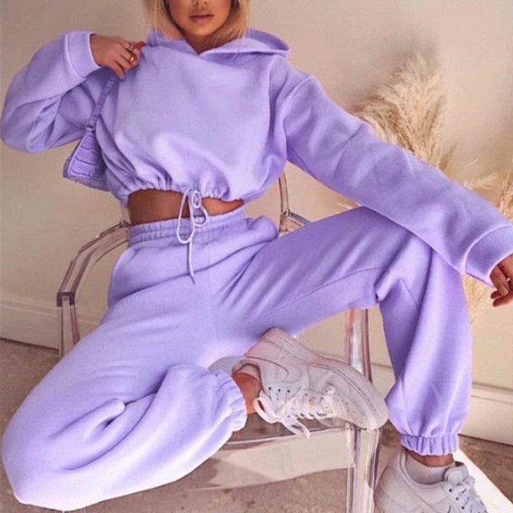 myhomenow.ch Für Sie Purple / L Jogging Suits For Women 2 Piece Sweatsuits Tracksuits Sexy Long Sleeve HoodieCasual Fitness Sportswear