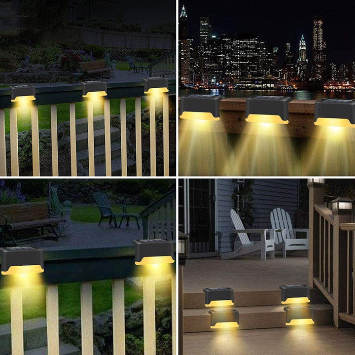 myhomenow.ch Garten New Upgrade Waterproof LED Solar Fence Lamp Solar Deck Lights Solar Step Light Outdoor For Patio Stairs Garden Pathway Step Yard