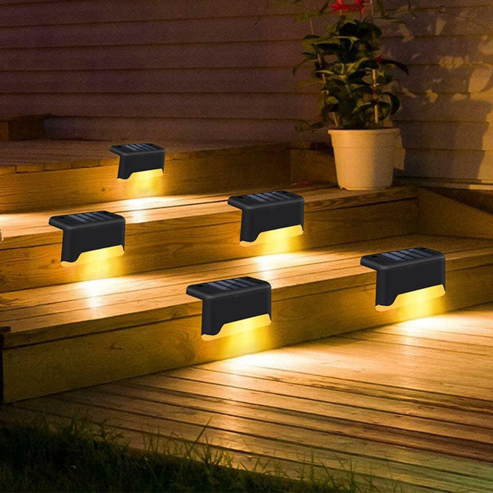 myhomenow.ch Garten New Upgrade Waterproof LED Solar Fence Lamp Solar Deck Lights Solar Step Light Outdoor For Patio Stairs Garden Pathway Step Yard