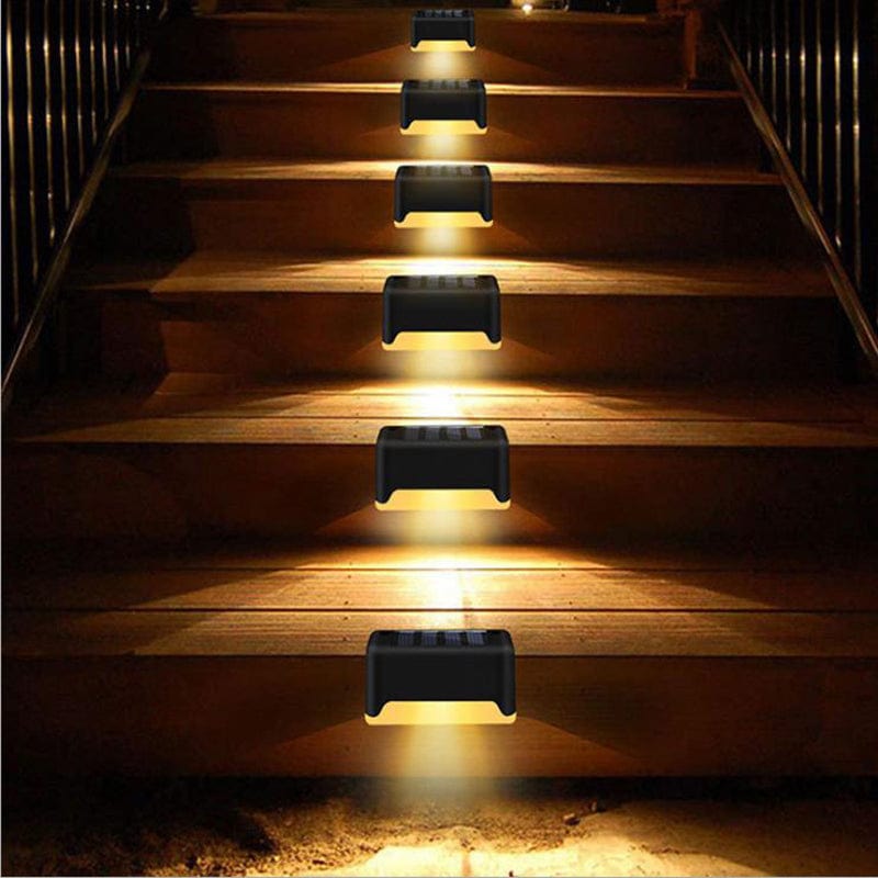 myhomenow.ch Garten New Upgrade Waterproof LED Solar Fence Lamp Solar Deck Lights Solar Step Light Outdoor For Patio Stairs Garden Pathway Step Yard