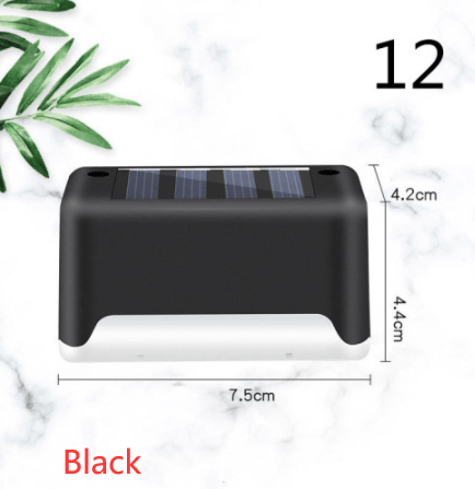 myhomenow.ch Garten Black / 12 New Upgrade Waterproof LED Solar Fence Lamp Solar Deck Lights Solar Step Light Outdoor For Patio Stairs Garden Pathway Step Yard