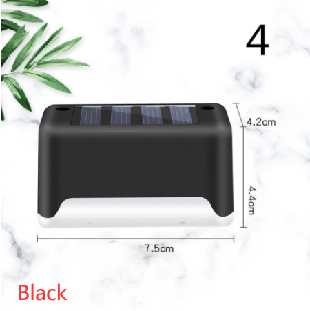 myhomenow.ch Garten Black / 4 New Upgrade Waterproof LED Solar Fence Lamp Solar Deck Lights Solar Step Light Outdoor For Patio Stairs Garden Pathway Step Yard