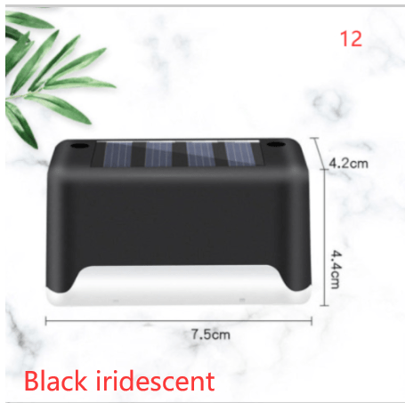 myhomenow.ch Garten Black iridescent / 12 New Upgrade Waterproof LED Solar Fence Lamp Solar Deck Lights Solar Step Light Outdoor For Patio Stairs Garden Pathway Step Yard