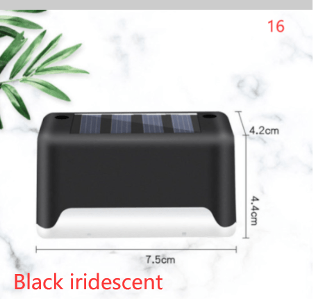 myhomenow.ch Garten Black iridescent / 16 New Upgrade Waterproof LED Solar Fence Lamp Solar Deck Lights Solar Step Light Outdoor For Patio Stairs Garden Pathway Step Yard