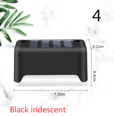 myhomenow.ch Garten Black iridescent / 4 New Upgrade Waterproof LED Solar Fence Lamp Solar Deck Lights Solar Step Light Outdoor For Patio Stairs Garden Pathway Step Yard