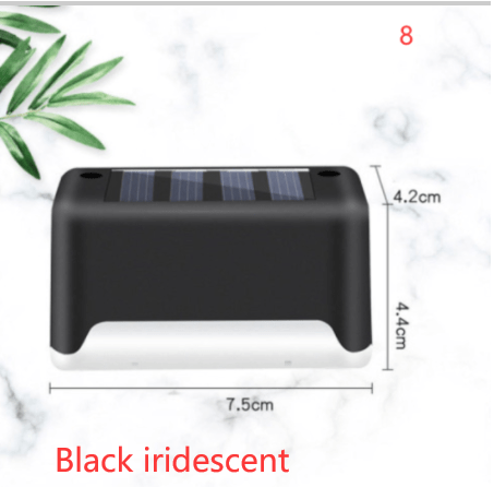 myhomenow.ch Garten Black iridescent / 8 New Upgrade Waterproof LED Solar Fence Lamp Solar Deck Lights Solar Step Light Outdoor For Patio Stairs Garden Pathway Step Yard