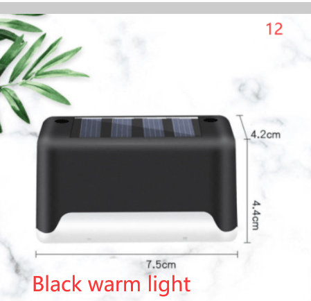 myhomenow.ch Garten Black warm light / 12 New Upgrade Waterproof LED Solar Fence Lamp Solar Deck Lights Solar Step Light Outdoor For Patio Stairs Garden Pathway Step Yard