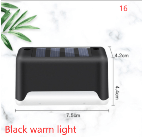 myhomenow.ch Garten Black warm light / 16 New Upgrade Waterproof LED Solar Fence Lamp Solar Deck Lights Solar Step Light Outdoor For Patio Stairs Garden Pathway Step Yard