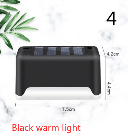 myhomenow.ch Garten Black warm light / 4 New Upgrade Waterproof LED Solar Fence Lamp Solar Deck Lights Solar Step Light Outdoor For Patio Stairs Garden Pathway Step Yard