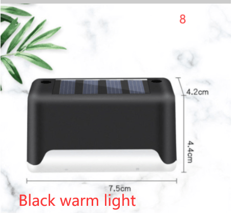 myhomenow.ch Garten Black warm light / 8 New Upgrade Waterproof LED Solar Fence Lamp Solar Deck Lights Solar Step Light Outdoor For Patio Stairs Garden Pathway Step Yard