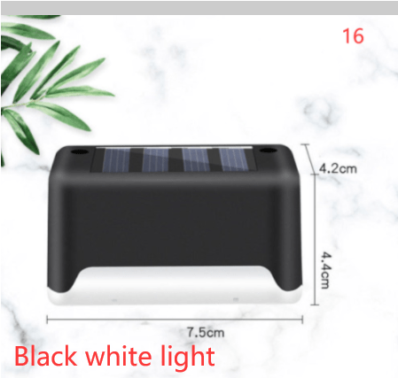 myhomenow.ch Garten Black white light / 16 New Upgrade Waterproof LED Solar Fence Lamp Solar Deck Lights Solar Step Light Outdoor For Patio Stairs Garden Pathway Step Yard