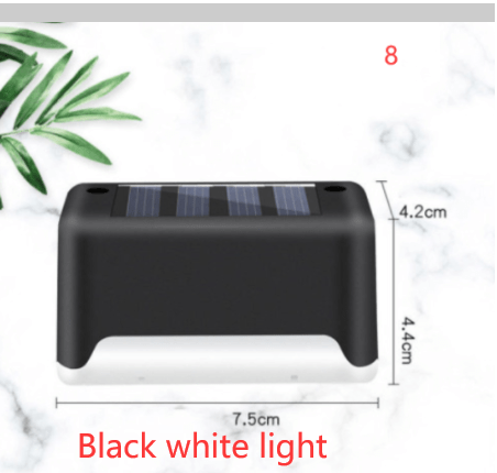 myhomenow.ch Garten Black white light / 8 New Upgrade Waterproof LED Solar Fence Lamp Solar Deck Lights Solar Step Light Outdoor For Patio Stairs Garden Pathway Step Yard