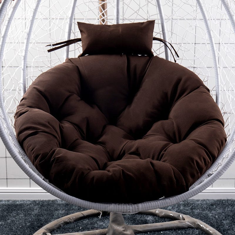 myhomenow.ch Garten Brown / Containing cotton large Balcony Hanging Basket Wicker Chair Cushion