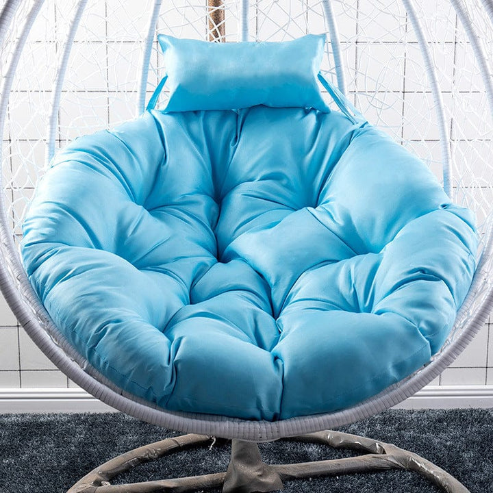 myhomenow.ch Garten Light Blue / Containing cotton large Balcony Hanging Basket Wicker Chair Cushion