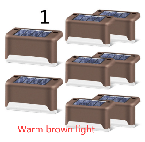 myhomenow.ch Garten Warm brown light / 1 New Upgrade Waterproof LED Solar Fence Lamp Solar Deck Lights Solar Step Light Outdoor For Patio Stairs Garden Pathway Step Yard