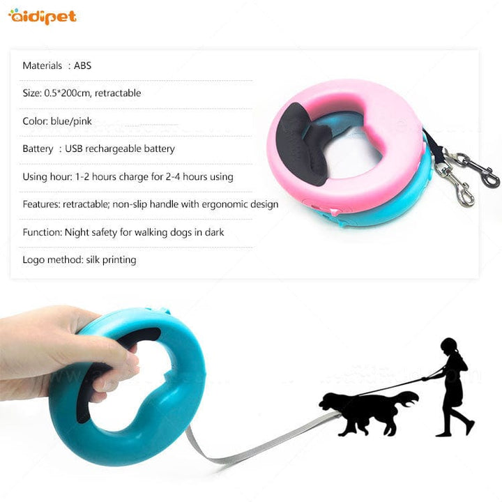 myhomenow.ch Haushalt New LED Automatic Telescopic Traction Rope For Pets