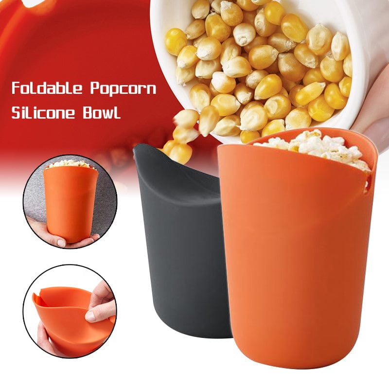 myhomenow.ch Haushalt Creative Silicone Popcorn Bucket Food Grade Round Snack Storage  Bucket