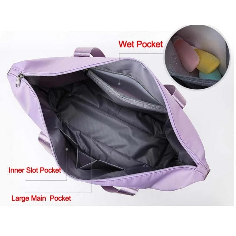 myhomenow.ch Haushalt Foldable Storage Travel Bag Waterproof Large Capacity Gym Fitness Bag Weekender Overnight For Women