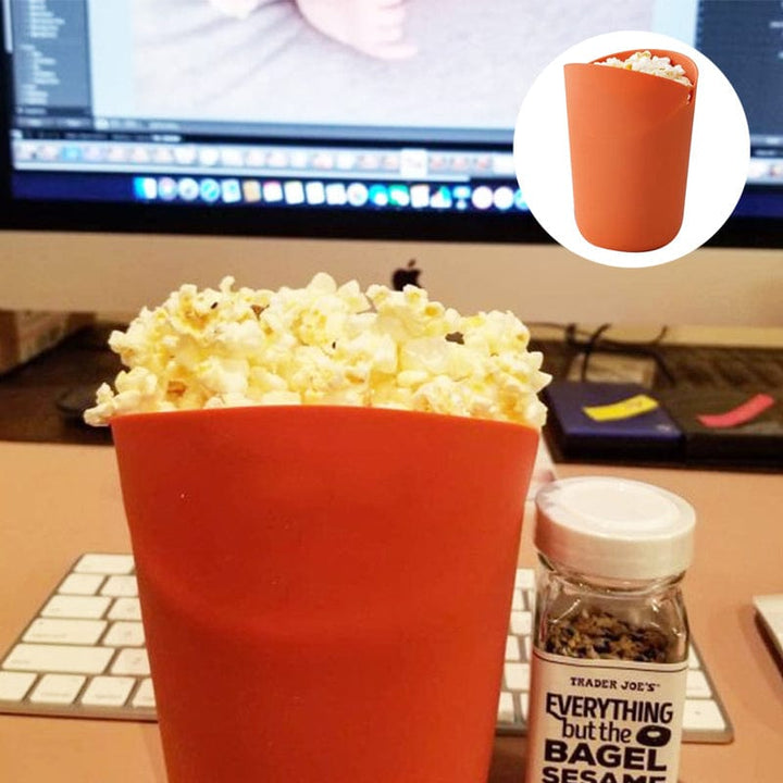 myhomenow.ch Haushalt Creative Silicone Popcorn Bucket Food Grade Round Snack Storage  Bucket