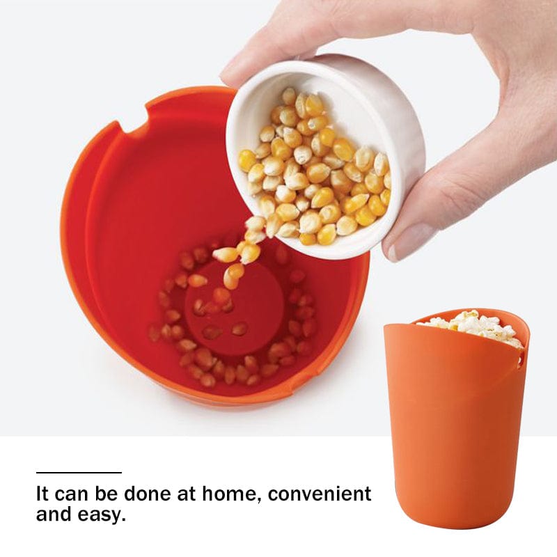 myhomenow.ch Haushalt Creative Silicone Popcorn Bucket Food Grade Round Snack Storage  Bucket