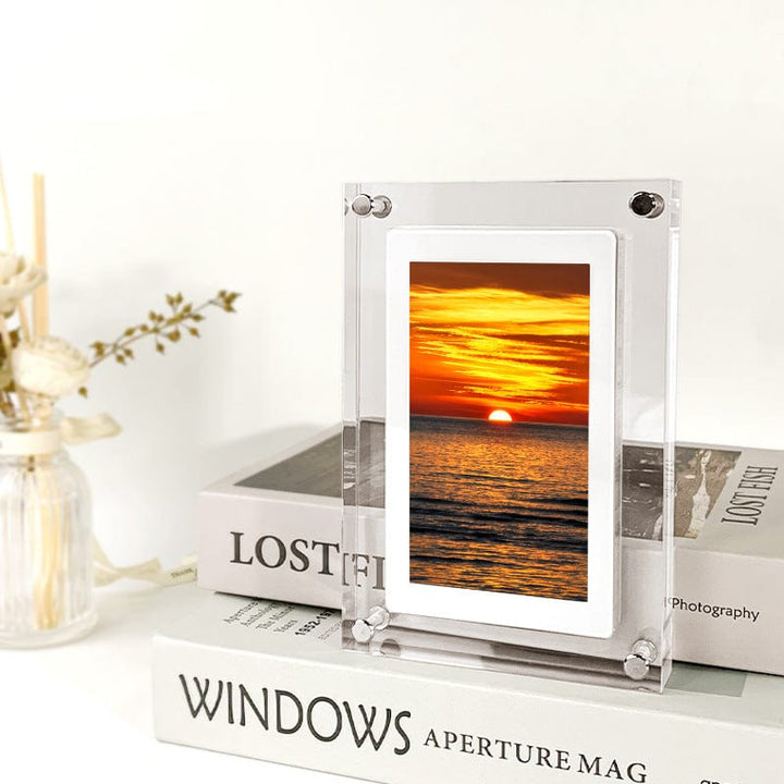 myhomenow.ch Haushalt Digital Picture Frame Acrylic Video Player Digital Photo Frame Vertical Display With 1GB And Battery Type C Video Frame Gift For Loved