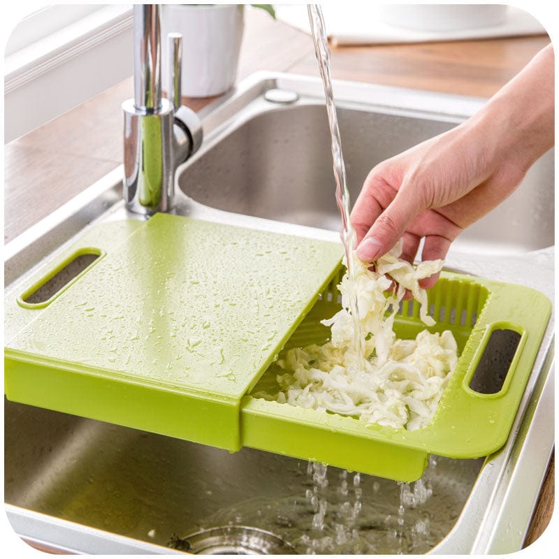 myhomenow.ch Haushalt Multifunction Kitchen Chopping Blocks Sinks Drain Basket Cutting Board Vegetable Meat Tools Kitchen Accessories Chopping Board