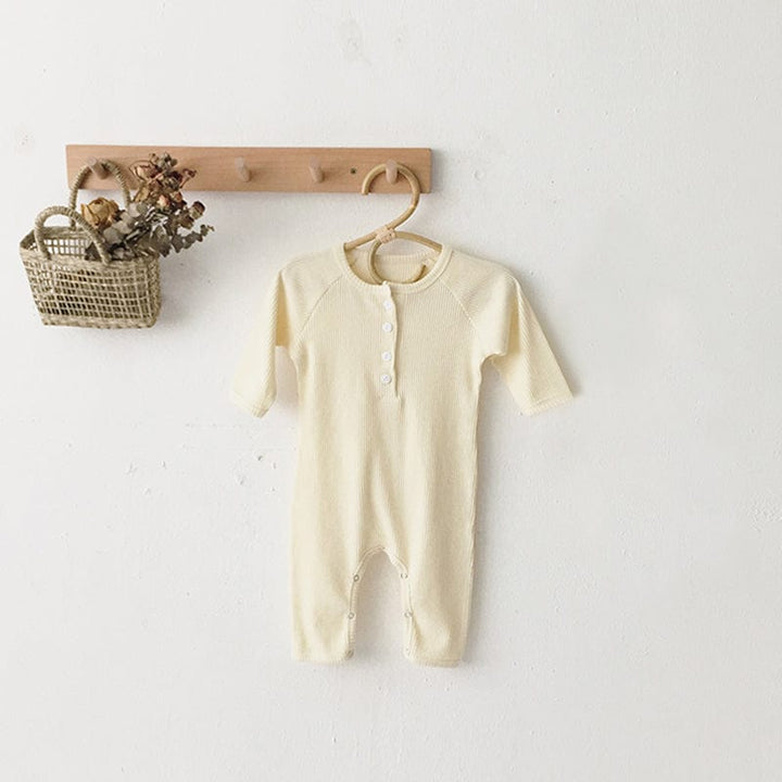 myhomenow.ch Haushalt Beige / 100cm Babystrampler