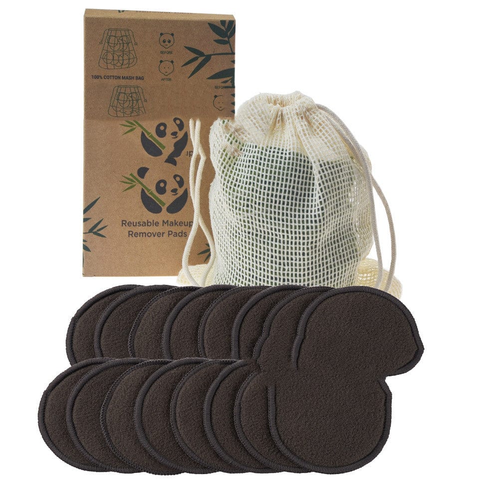 myhomenow.ch Haushalt Black Bamboo Fiber Makeup Remover Set