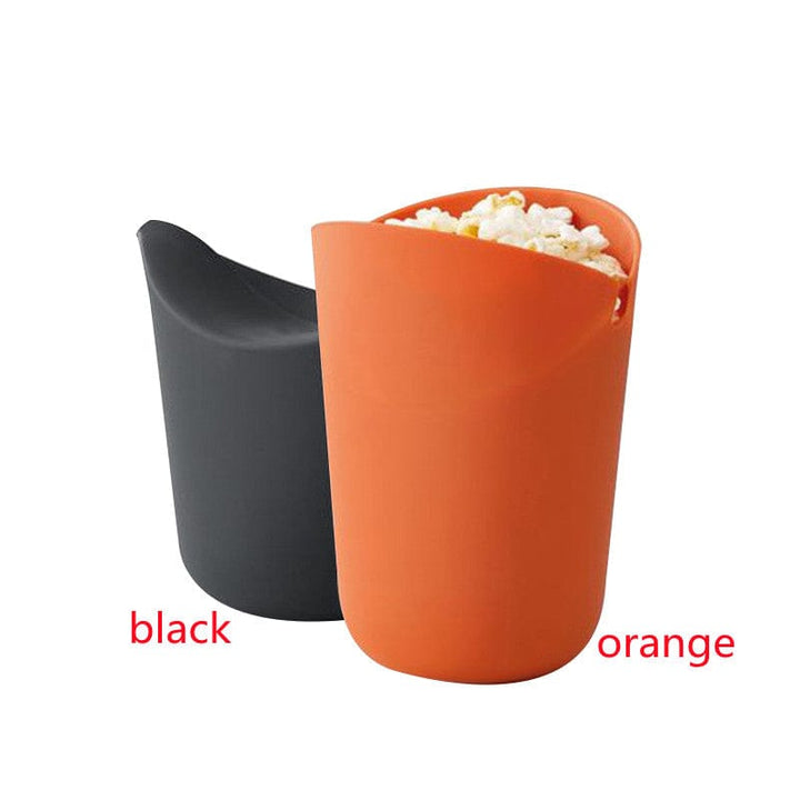 myhomenow.ch Haushalt Black Creative Silicone Popcorn Bucket Food Grade Round Snack Storage  Bucket