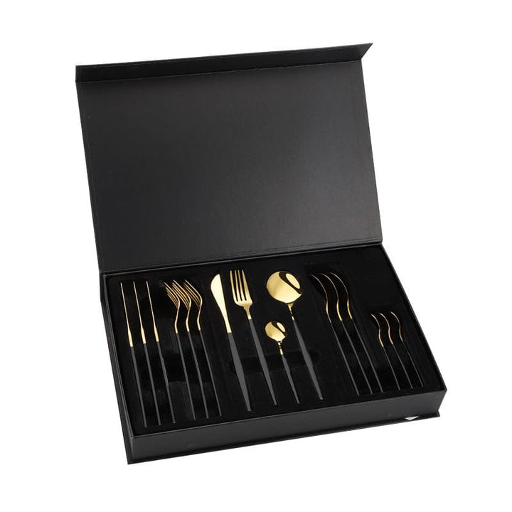 myhomenow.ch Haushalt Black Gold Stainless Steel Portuguese Tableware Steak Knife